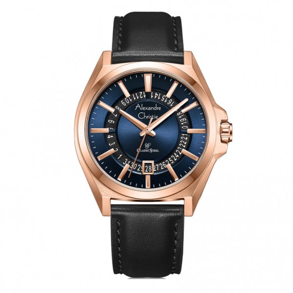 Alexandre Christie AC 8696 Rosegold Blue Man MDLRGBU